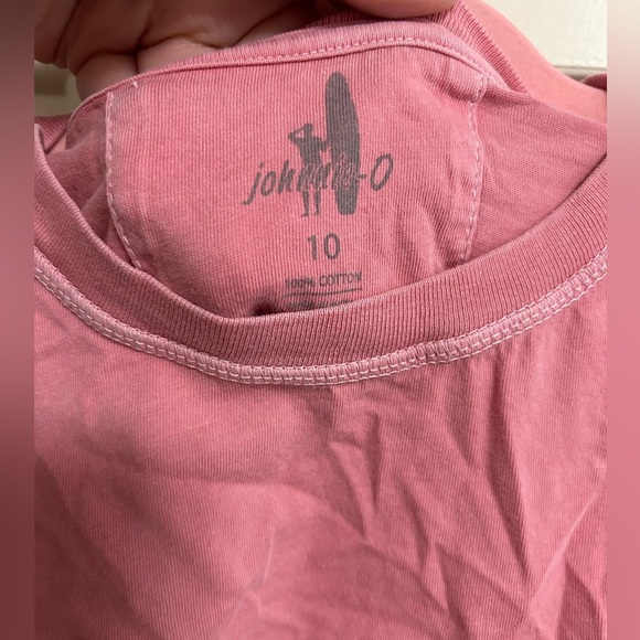 Johnnie-O Boys Tidal Wave Short Sleeve Graphic Pocket Tee Malibu Red 10 - Picture 2 of 5